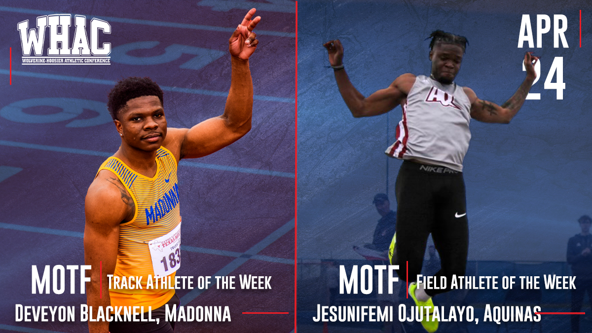 Blacknell and Ojutalayo named MOTF Athletes of the Week