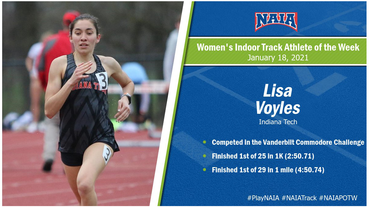 IT's Voyles Named National Women's Indoor Track Athlete of the Week