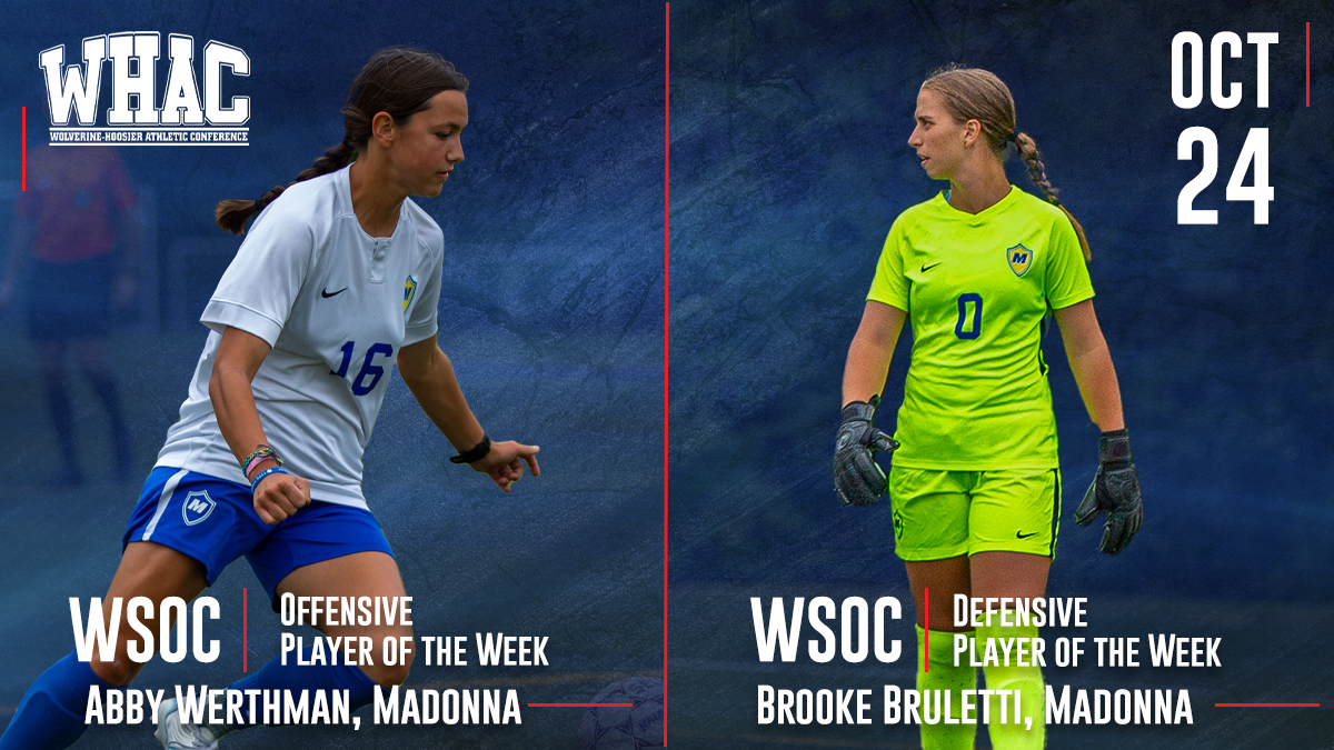 Women's Soccer Players of the Week to Madonna