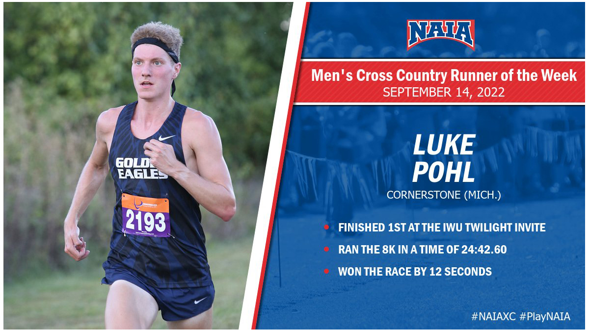 Cornerstone's Pohl Named NAIA Men's XC Runner of the Week