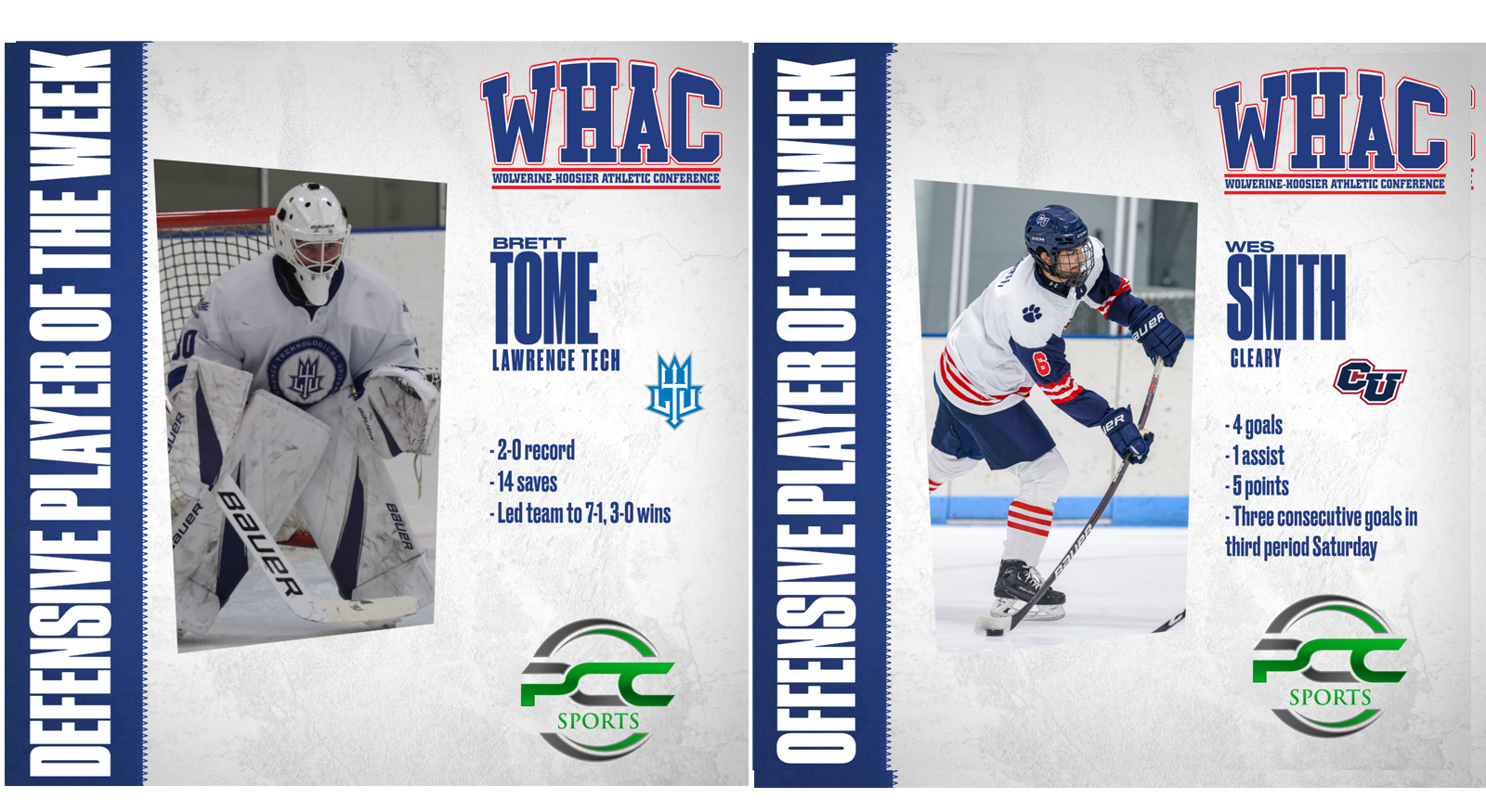 Smith and Tome Earn Player of the Week Honors