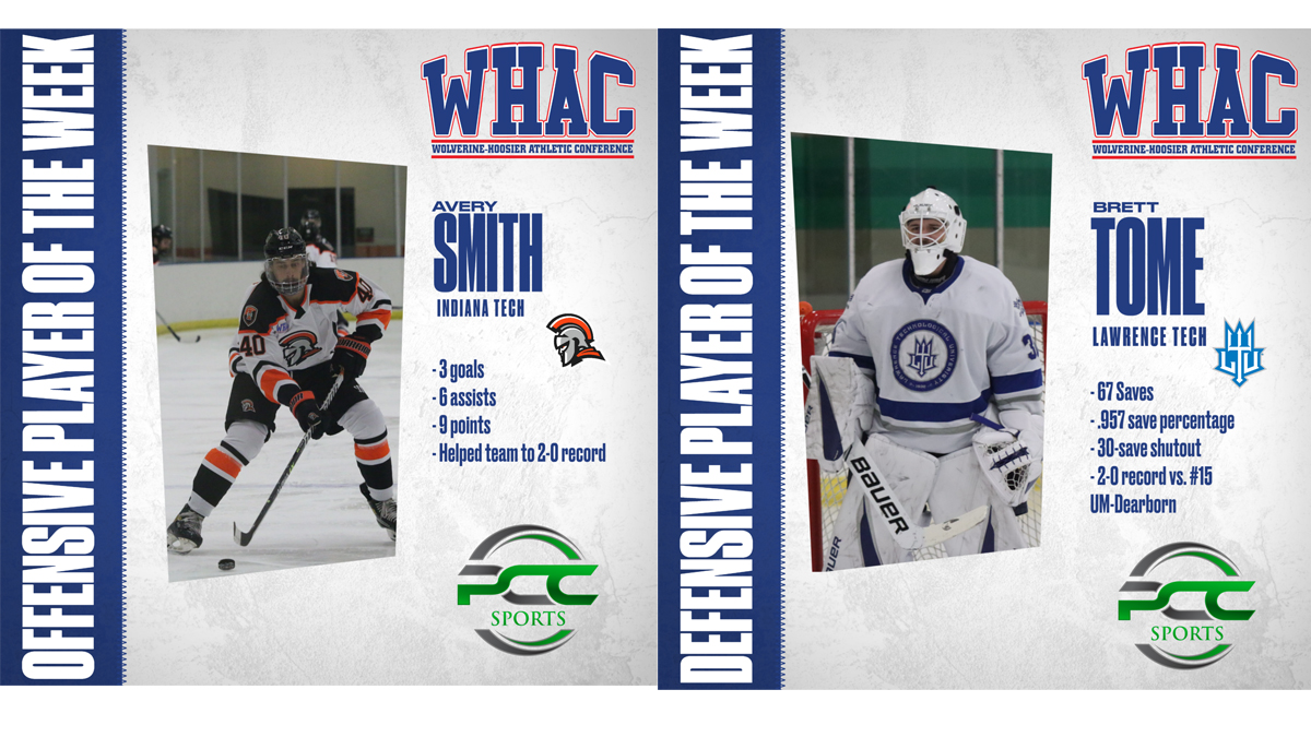 Tome and Smith win Hockey Player of the Week Awards