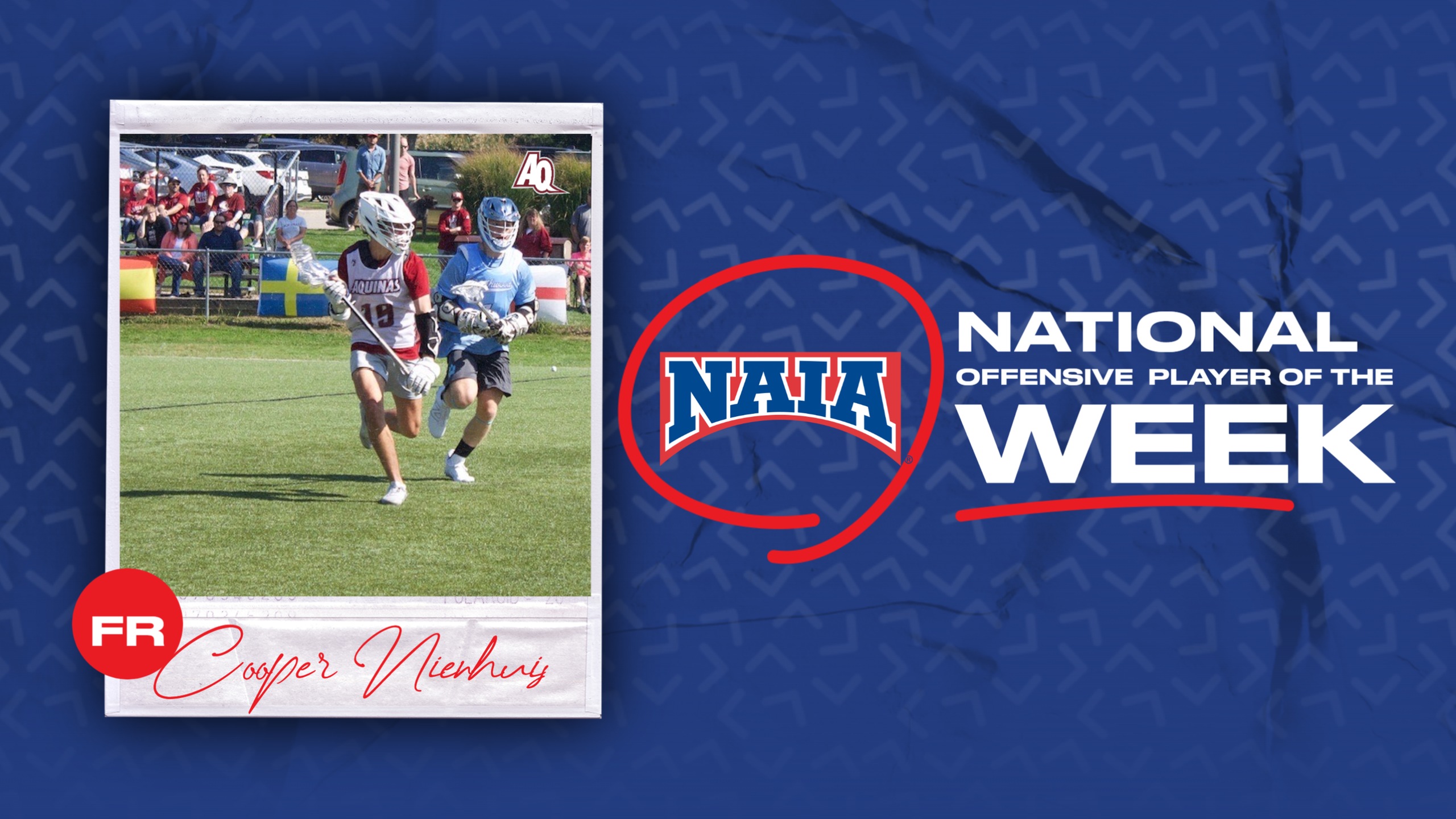Aquinas' Nienhuis Named NAIA Offensive Player of the Week