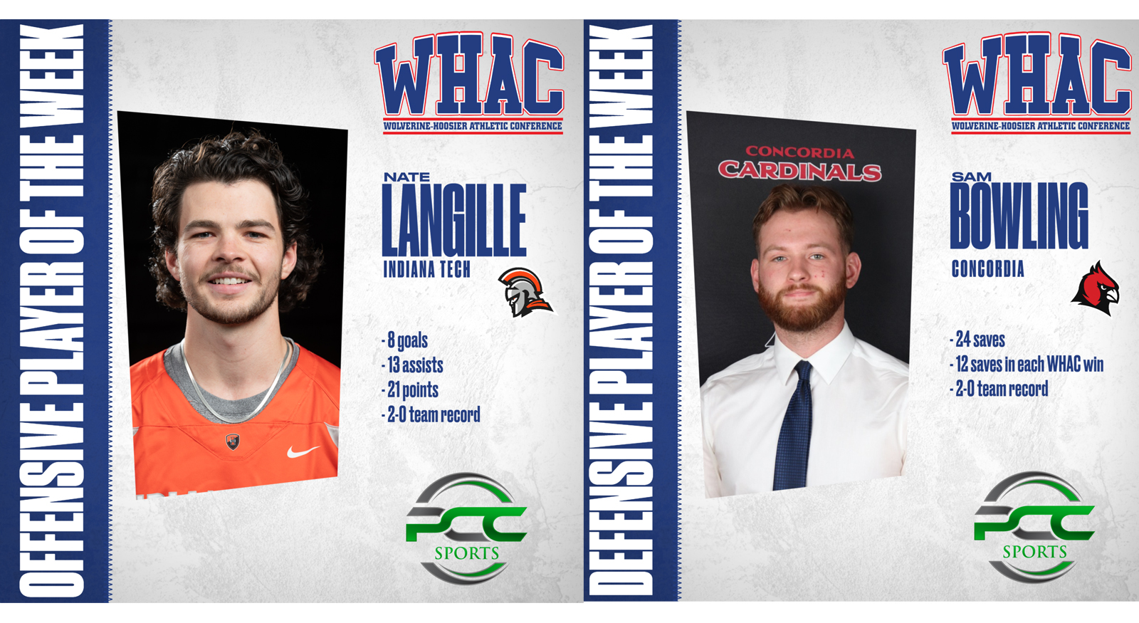 Bowling and Langille named Players of the Week