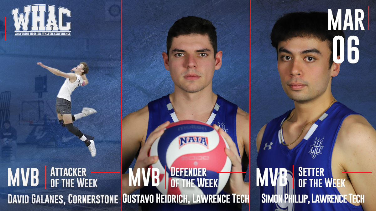 Men's Volleyball Weekly Awards to Galanes, Heidrich, and Phillip