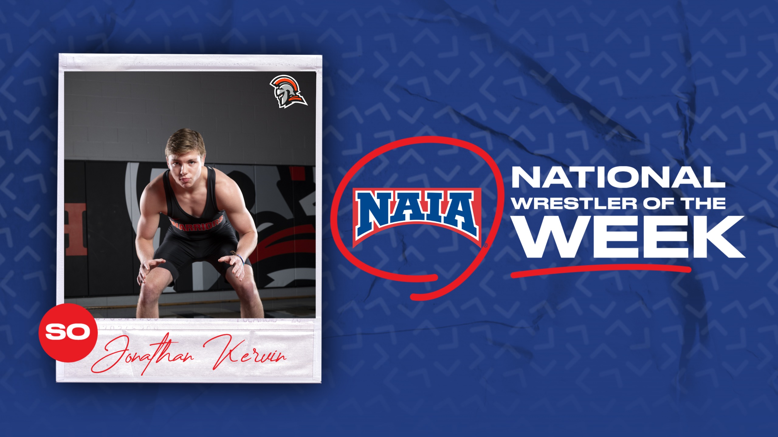 Indiana Tech's Kervin Named  NAIA National Wrestler of the Week