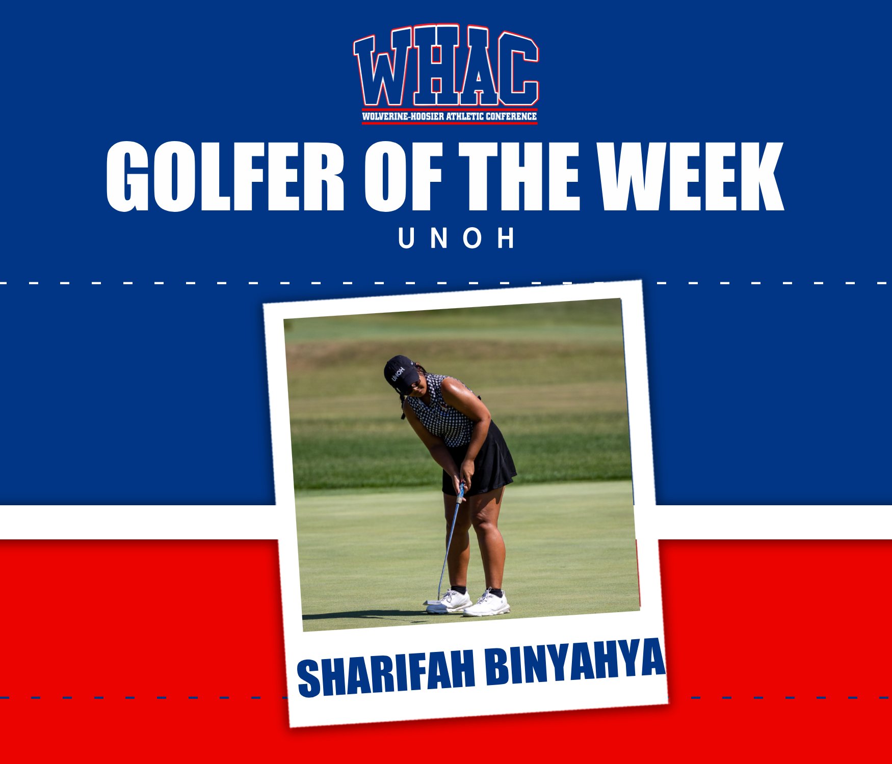 Binyahya Claims WHAC Women's Golfer of the Week honors