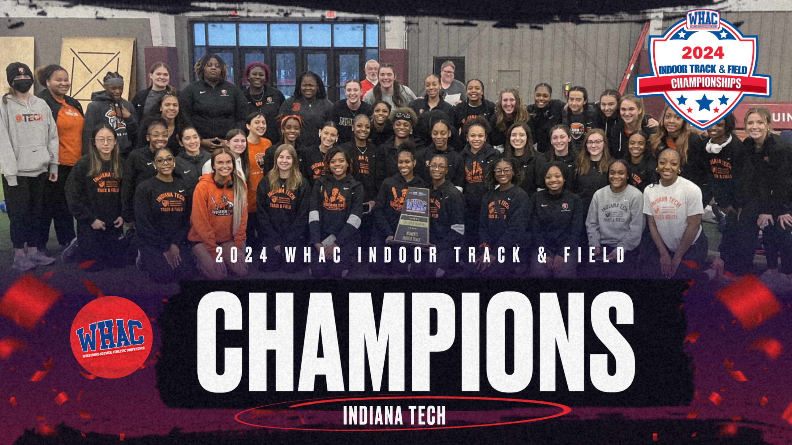 Indiana Tech Women's Track &amp; Field wins 2024 WHAC Indoor Championships