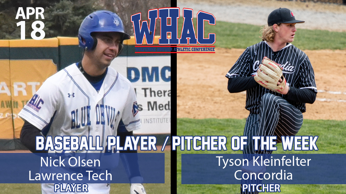 Olsen and Kleinfelter take baseball weekly honors