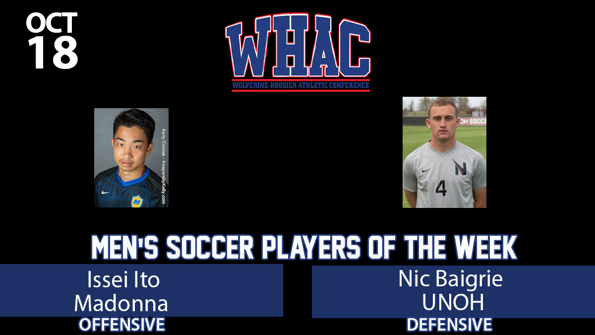 Men's Soccer Weekly Awards to Ito and Baigrie