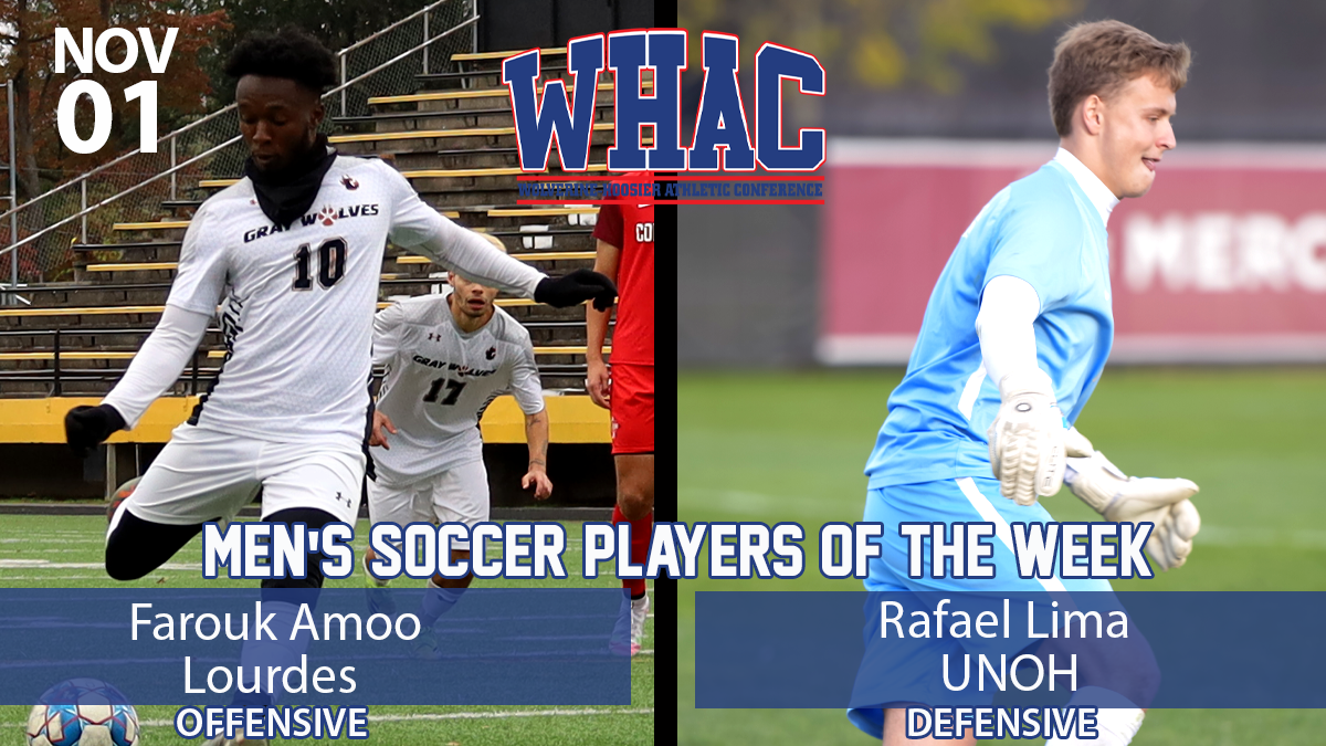Men's soccer weekly awards to Amoo and Lima