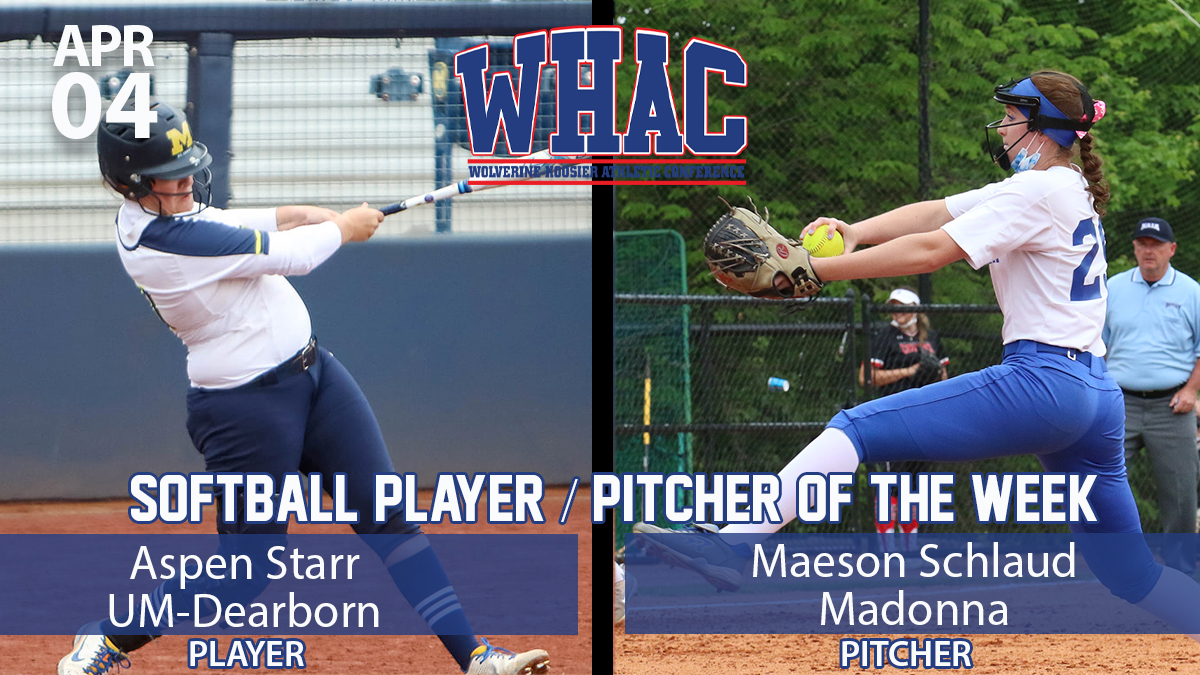 Softball weekly honors to Starr and Schlaud