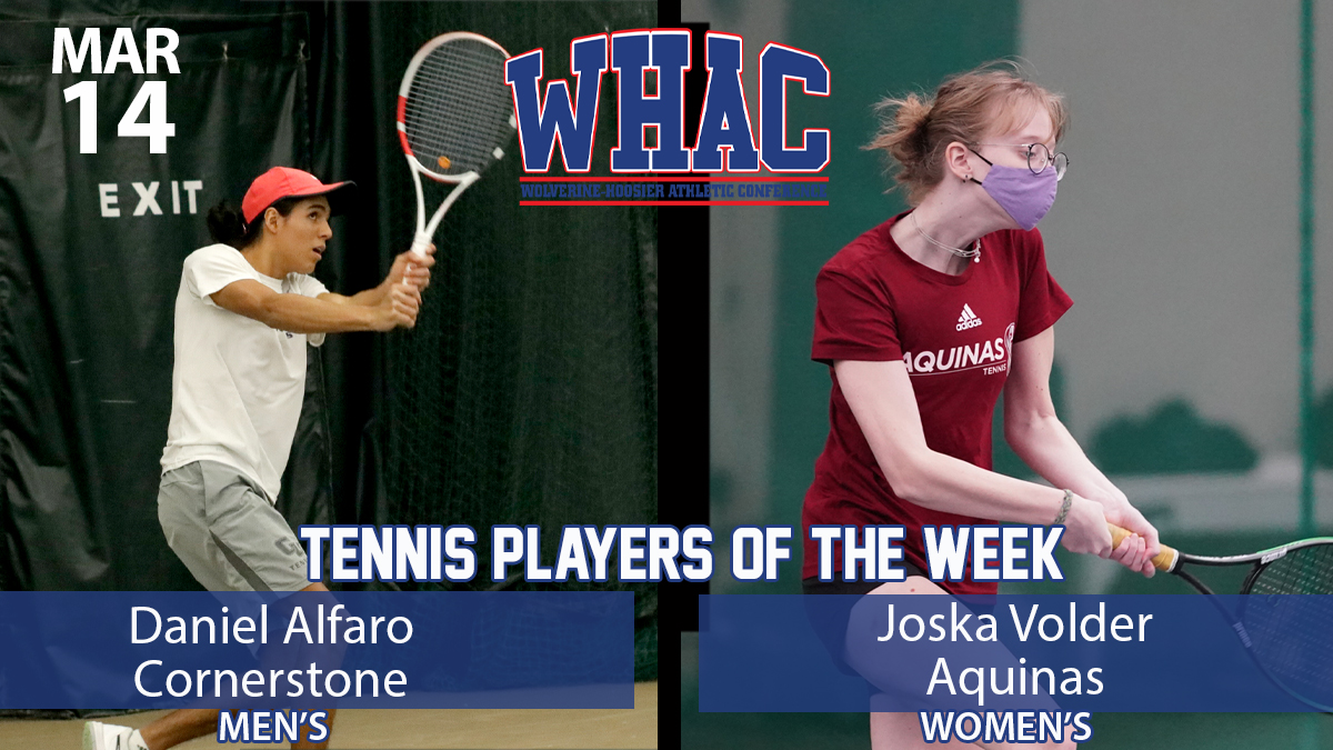 Tennis Players of the Week to Alfaro and Volder