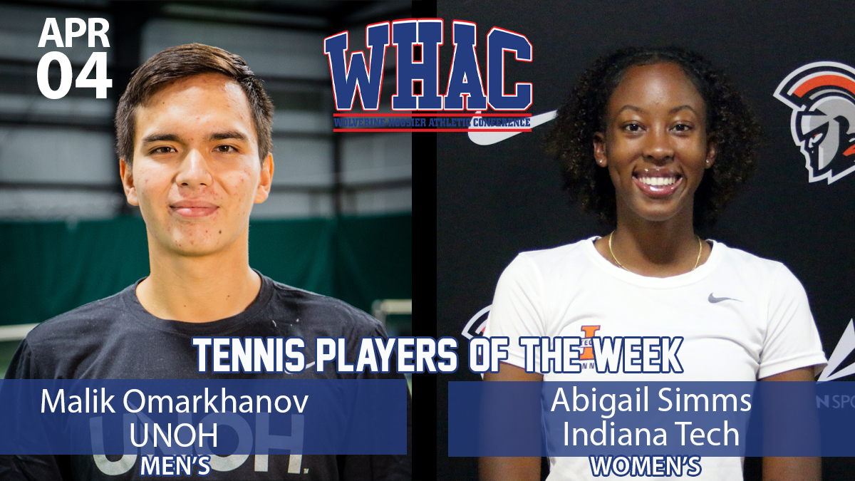Omarkhanov and Simms Named Tennis Players of the Week