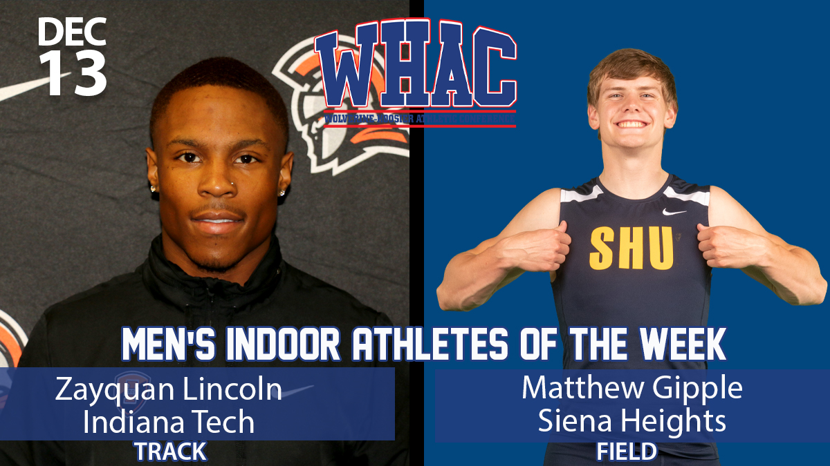 Lincoln and Gipple take Men's Indoor Weekly honors