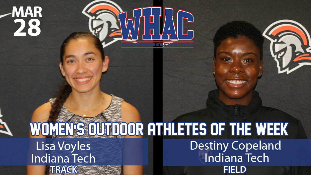 Indiana Tech sweeps season's first Women's Outdoor Athletes of the Week