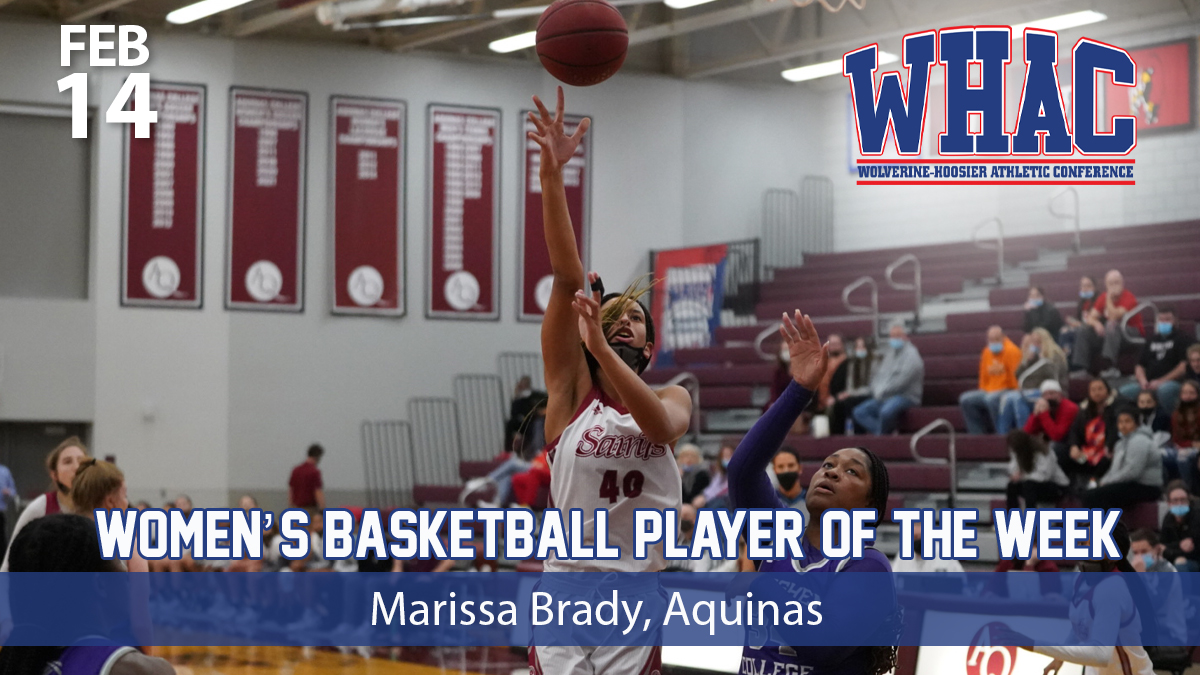Brady Repeats as WBB Player of the Week