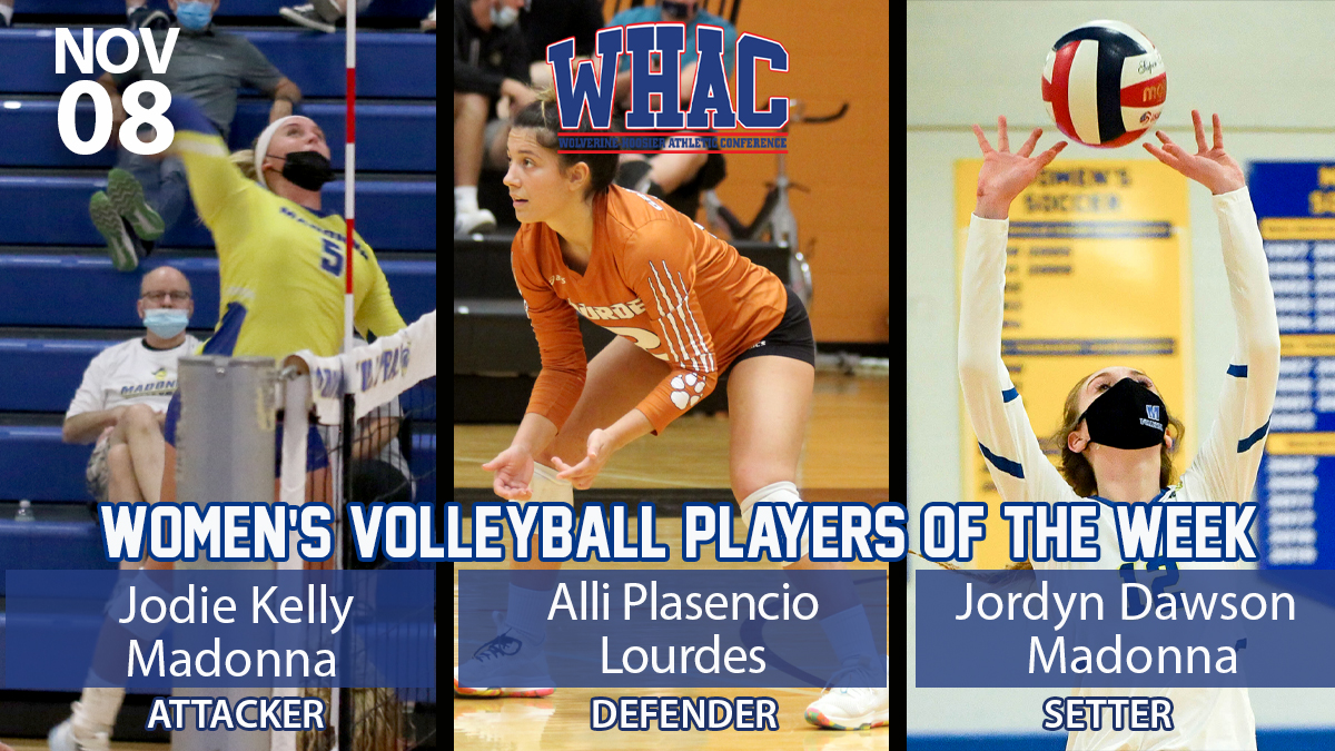 Women's Volleyball Attacker, Defender, and Setter of the Week named