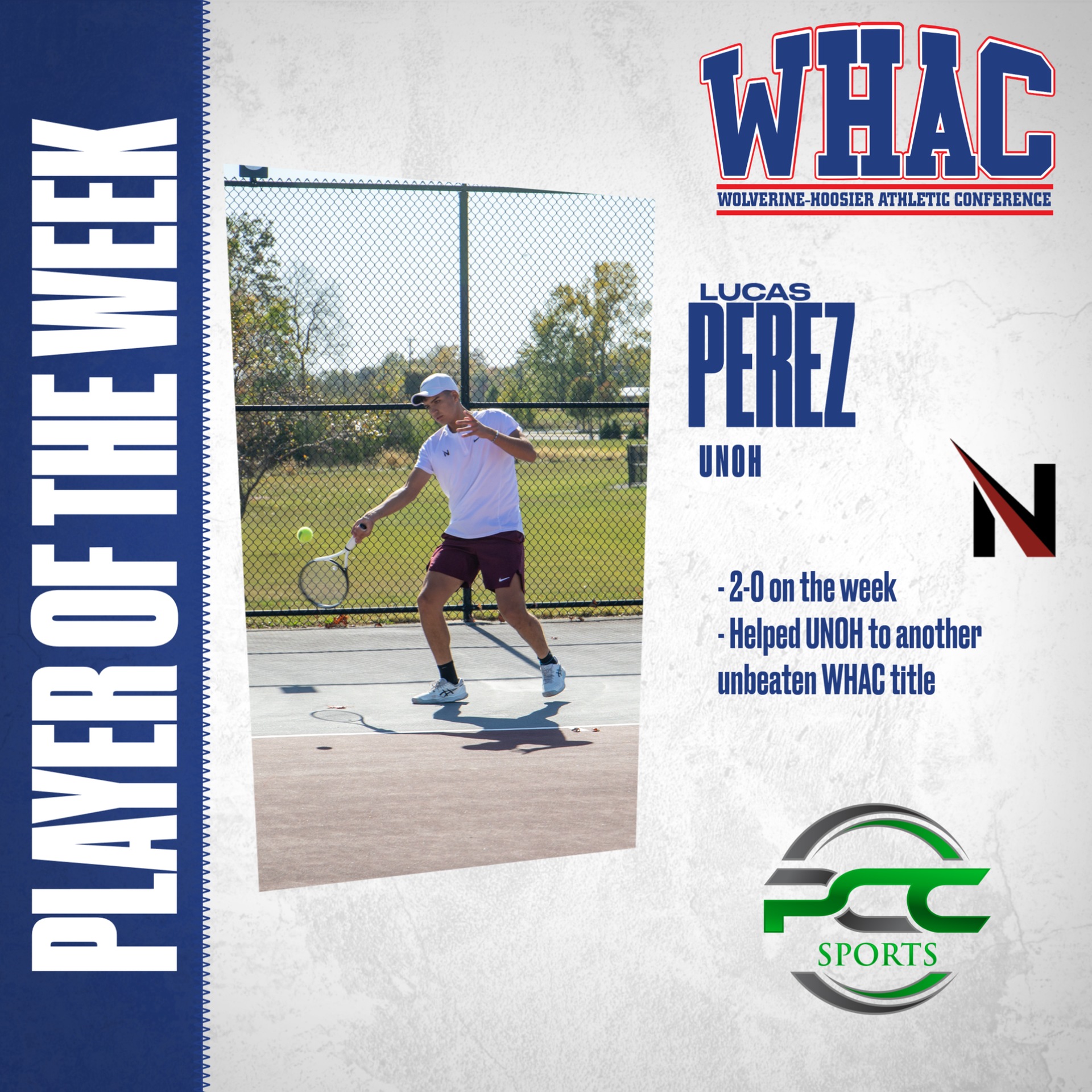 UNOH's Perez Wins Player of the Week