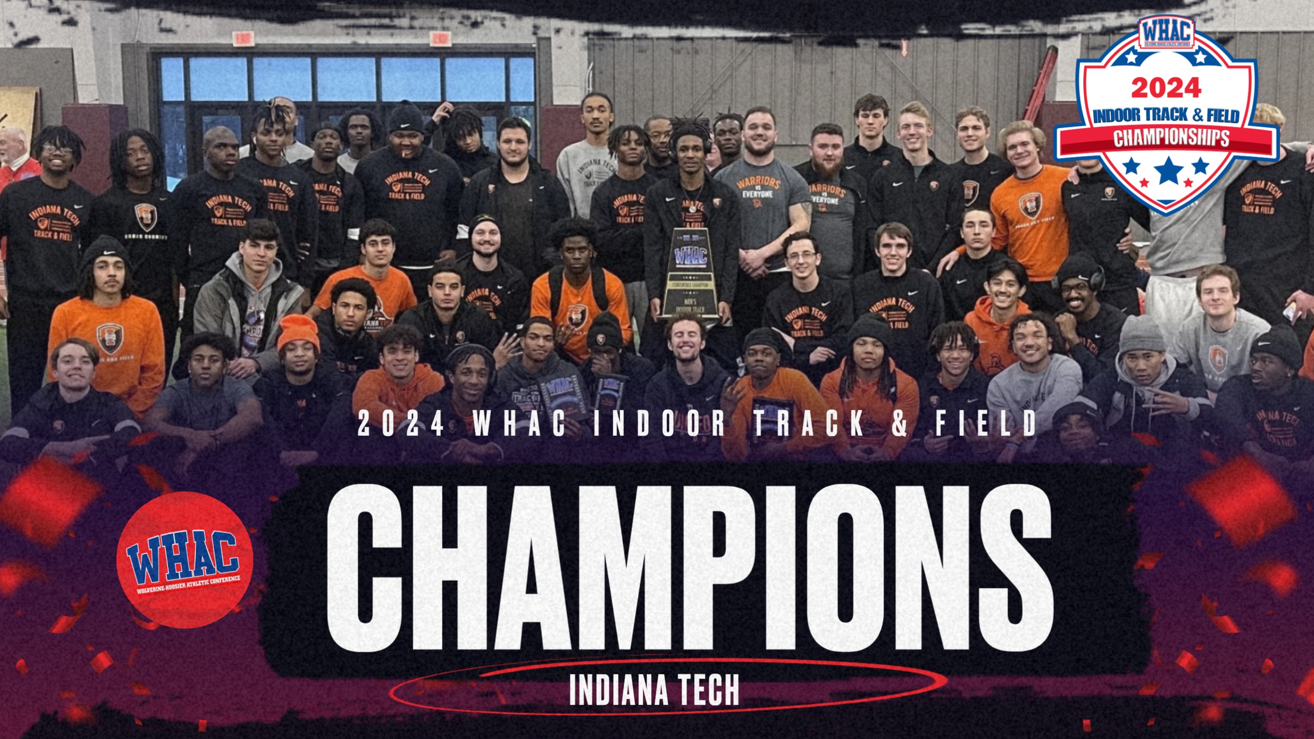Indiana Tech Men win 12th-straight WHAC Indoor Title