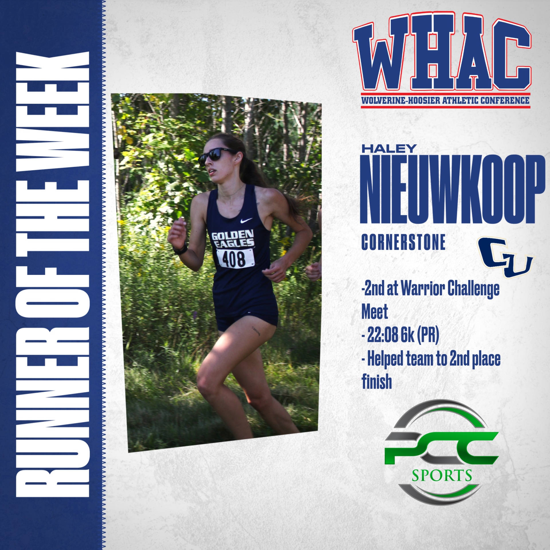 Nieuwkoop Earns WHAC Runner of the Week for Second Time